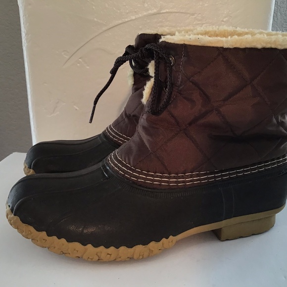 L. L. Bean Shoes - L.L. Bean Rubber & Nylon Wool Lined Ankle Tie Boot